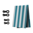 thumbnail image 1 of Juego de tela de repuesto para sillas informales con kit de cordón elástico para reparación de césped y playa. Azul 160cm x 43cm, 1 of 8