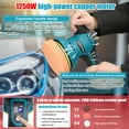 thumbnail image 4 of Homgeek Polisseuse de Voiture Excentrique Sans Fil 8 Vitesses de Vitesse Réglable Électrique Auto Polisseuse Multifonctionnelle Métal Cirage Bois Broyage Machine d'Élimination de la Rouille, 4 of 7