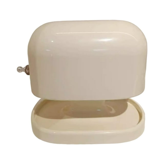 Caja de pañuelos rectangular con tapa moderna y dispensador de pañuelos. Blanco