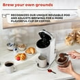 KCup Pod Compatible Single Serve Coffee Maker with Reusable Pod and