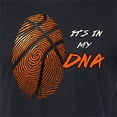 thumbnail image 3 of Wild Bobby, Basketball Fingerprint It's In My DNA, Sports, Men Premium Tri Blend Tee, True Black, XX-Large, 3 of 5