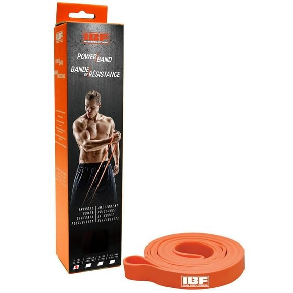 IBF Power Band – Light Resistance Band for Strength Training By Iron Body Fitness - Build Muscle - Burn Fat - Workout Anywhere - Easy to Use - Orange