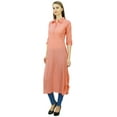 thumbnail image 5 of Phagun Indian Cotton Blend Kurti Kurta Casual Wear Collar Neck Tunic For Womens, 5 of 8