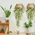 thumbnail image 5 of ZULAR 2 Pieces Artificial Hanging Flowers Fake Hanging Plant Faux Eucalyptus Leaf Greenery Vine Outdoor UV Resistant Plastic Plants Home Garden Wedding Party Indoor Outdoor Decorations, 5 of 7