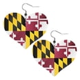 thumbnail image 6 of Heart Earrings Flag Of Maryland Dangling Heart Drop Earrings For Women Love Dangle Earrings Gift, 6 of 6