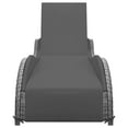 thumbnail image 5 of vidaXL Chaise Lounge Chair Rattan Sun Bed with Cushion Poly Rattan Anthracite, 5 of 12