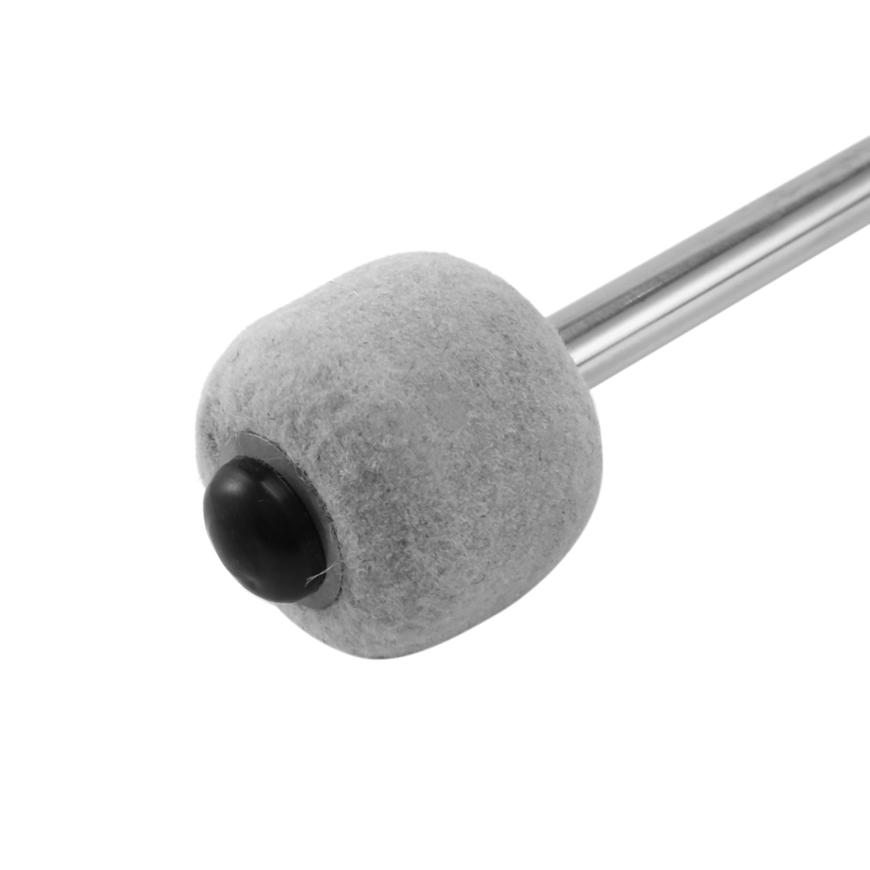 12Pcs Drum Mallet Felt Head Percussion Mallets Timpani Sticks with Stainless Steel Handle,White