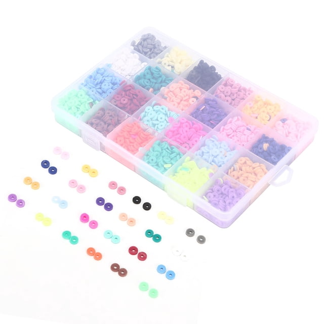 Kit para hacer pulseras, cuentas de arcilla DIY, 24 cuentas para pulseras, cuentas pequeñas, logra más