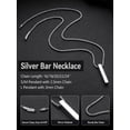 thumbnail image 7 of FaithHeart Silver Bar Pendant Necklace for Men Waterproof Stainless Steel Box Chain Small Rectangle Pendant Cool Minimalist Everyday Jewelry Gifts for Boyfriend Valentine's Day 18", 7 of 7