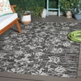 thumbnail image 2 of SAFAVIEH Courtyard Nina Distressed Floral Indoor/Outdoor Area Rug, 8' x 11', Black/Light Grey, 2 of 15