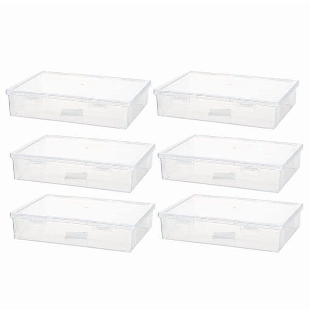 6 Cajas de Almacenamiento PláStico 7 X 9 2 Pulgadas con Tapa, Organizador Manualidades Multiusos, Contenedores PláStico, Estuche Transparente para LáPices