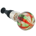 thumbnail image 4 of GlassOfVenice Murano Glass Bottle Stopper - Red and Green, 4 of 5