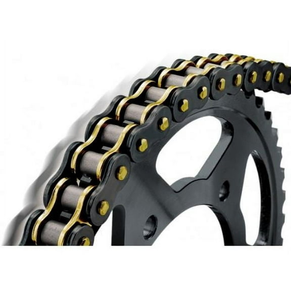BikeMaster 525 BMZR Series Motorcycle Chain - Black/Gold / 525 x 120