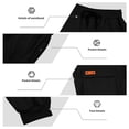 thumbnail image 5 of 3/4 Joggers for Men Multi Pockets Summer Drawstring Elastic Waist Outdoor 3/4 Cargo Sweatpant for Workout, 5 of 9