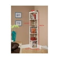 thumbnail image 2 of Room Designs Corner Bookcase White Contemporary Square, 2 of 4