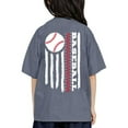 thumbnail image 2 of Hiijoy Little Girls Baseball Graphic Tshirt Loose Short Sleeve Casual Sports T-Shirt Tee, 2 of 6