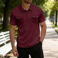thumbnail image 2 of RMGVDSD Mens Golf Polo Shirts Short Sleeve Shirt With Pockets Classic Knit Tops For Everyday Wear Breathable Casual Polo Shirt Summer Golf Shirts Fashion Shirts, 2 of 5