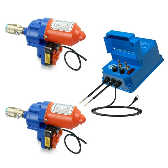 UYGALAXY Greenhouse Film Roll Up Motors with Limit Switch (2 Packs)   Transformer Controller Joint Box (AC110V to DC24V) for Top Greenhouse Ventilation,Automatic Venting