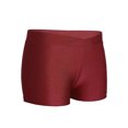 thumbnail image 2 of TiaoBug Kids Girls V Front Elastic Waistband Booty Shorts Hot Pants Sports Gymnastics Workout Bottoms Burgundy 9-10, 2 of 7