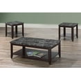 thumbnail image 1 of Grey Marble Top With Espresso Base Coffee Table Set, 1 of 1