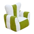 thumbnail image 2 of Leumius Bean Bag Chair,Comfy Teddy Beanbag Chair with a Color-Block and Heart-Shaped Backrest,Large Reading Chair for Living Room, Bedroom, ApartmentWhite+Green, 2 of 4