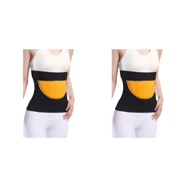 Breathable And Moisture Absorbing Waist Back Support For Added Comfort Skin brushed black XL 2Set