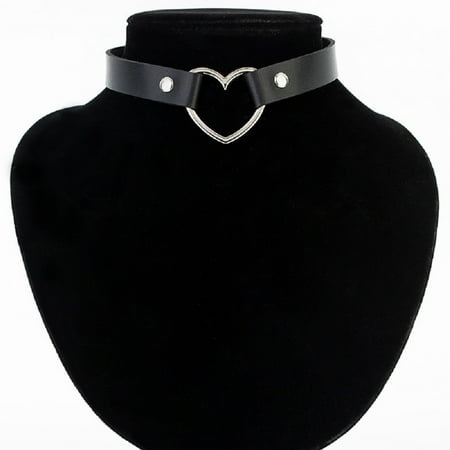 Open Heart Choker in Black