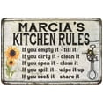 thumbnail image 1 of Marcia's Kitchen Rules Chic Sign Vintage Decor 8x12 Metal Sign 108120032239, 1 of 1