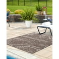 thumbnail image 3 of Rugs.com Outdoor Bohemian Collection Rug – 10 Ft Square Brown Flatweave Rug Perfect For Living Rooms, Kitchens, Entryways, 3 of 5