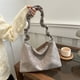 thumbnail image 1 of Bolso Hombro Ruched Nylon Hobo Bolsos Mano para Mujeres (gris), 1 of 9