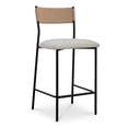 thumbnail image 2 of Moe's Home Collection Foley Counter Stool Fabric White, 2 of 8