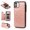 Rosegold, variant on Mandala Patterned Wallet Case For iPhone 11, Premium PU Leather Flip Cover with RFID Blocking Card Slots & Cash Pocket, Kickstand Shockproof Full-Body Protective Folio Case,Blue