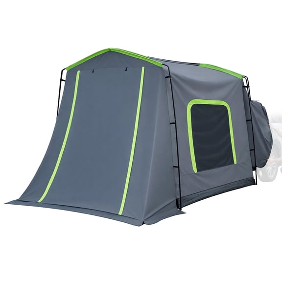 KFFKFF Large SUV Tent for 5–9 People, 10.6 x 8 FT All-Season Tailgate Tent with Ventilated Door & Mesh Windows, PU3000mm Waterproof Dual-Use Car Rear Hatch Tent for Camping and Hiking