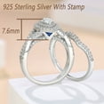 thumbnail image 4 of Newshe Jewellery 2 Ct Moissanite Wedding Rings for Women Twisted Band 925 Sterling Silver Rings Size 8, 4 of 12