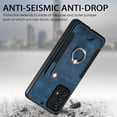 thumbnail image 5 of Nalacover For Samsung A52 5G Case Ring Holder Kickstand with Credit Card Holder, Back Flip Premium Leather Magnetic Clasp Removable Wirst Hand Strap Cover for Samsung Galaxy A52 5G, Blue, 5 of 15