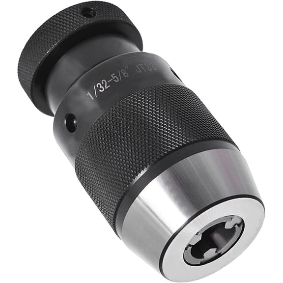 EPOTOOR 1/32-5/8 JT33 Keyless Heavy Duty Drill Chuck Taper Hole Self Tightening Drilling Clamp Fit for CNC Lathe Milling Drill Machine