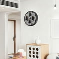 thumbnail image 6 of Voice Activated Clock with Glow Light 12 Inch Large Silent Wall Clock Battery Operated for Home Decor Black Cat and Spider Web, 6 of 8
