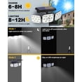 thumbnail image 3 of Outdoor Solar Light, Outdoor Solar Lamp with Motion Sensor IP65 Waterproof 138 LED, 3 Head Outdoor Solar Floodlight for Garden [Energy Class A+++] (2, 3 of 5
