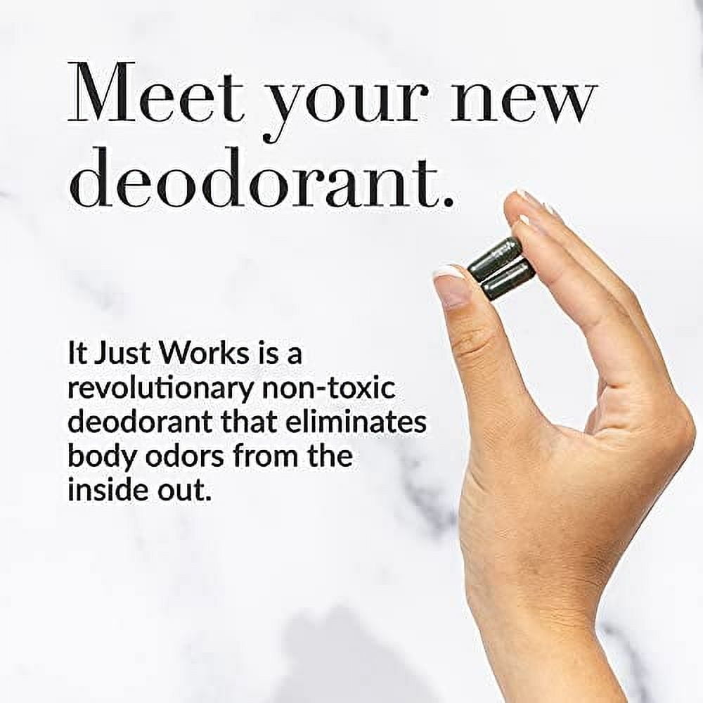 It Just Works Natural Full Body Internal Deodorant Chlorophyll Supplement, 30 Count