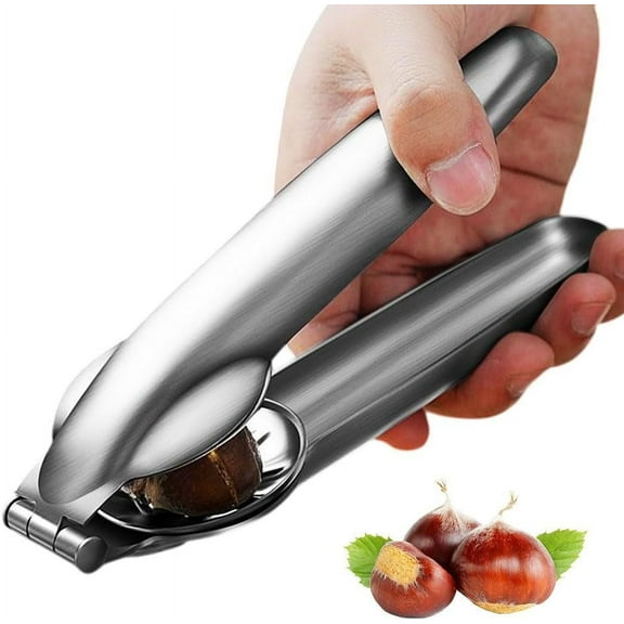 Stainless Steel Chestnut Cutter Tool, 2025 New Chestnut Opener Clip Quick Walnut Cracker Tool, Multifunctional Chestnut Cracker Tool Chestnut Peeler Nut Cutter Kitchen Tools
