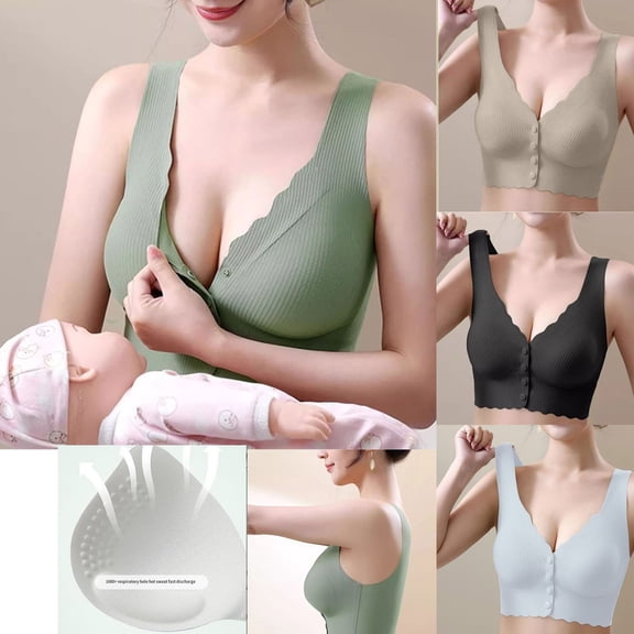 Swuxness Women's Comfortable Wireless Sports Bras No Underwire Lightweight Breathable Soft Everyday