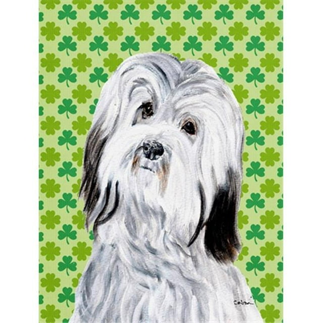 Havanese Lucky Shamrock St. Patricks Day Flag Garden Size