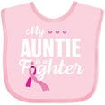 thumbnail image 3 of Inktastic Breast Cancer Awareness My Auntie is a Fighter Boys or Girls Baby Bib, 3 of 4