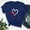 Blue, variant on Yotami Women's Plus Size Love Tshirt Valentine's Day Round Neck Casual Summer Top Summer Heart Print Short Sleeve Gift for Her