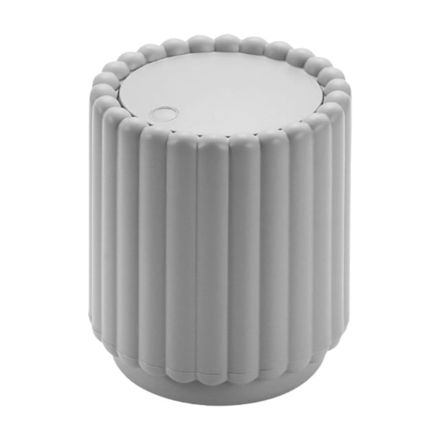 Mini Desktop Trash Can with Lid Push Open Design for Home Office Desk Use
