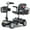 Silver, variant on Metro M1 4-Wheel Electric Scooter with Shock Absorber, 300W Motor, Storage Box, Rear Basket and Multi-layered Pockets, LED Lights, Red