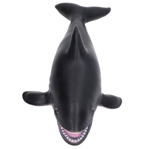 Estatuilla de animales del océano, estatuilla de animales marinos, juguete de ballena negra, funcionalidad versátil realista de animales del océano