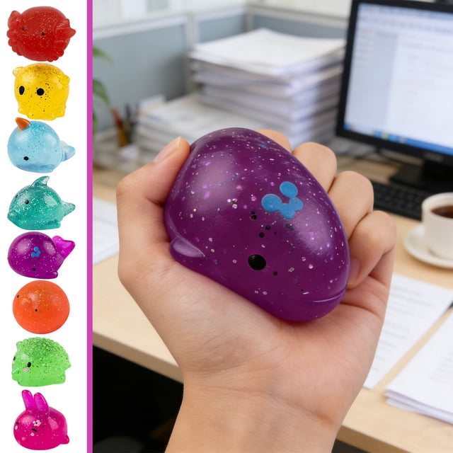 Lekihaqq Squishy Stress Relief Ball Soft Sensory Toy Stretchy Dough Ball Stuffed Bun Cute Fidget Squeeze Toy For Adults Anxiety Relief Decompression Gifts