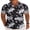 Black White-Flower, variant on Mens Sage Linen Shirt Short Sleeve Button Down Shirts Summer Beach Dress Shirt