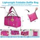 thumbnail image 2 of Bolso de viaje plegable Bago de 60 L, impermeable y liviano, rosa, 2 of 8